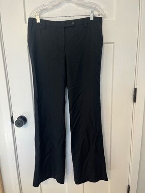 J Crew Women's Favorite Fit 100% Wool Trousers Pants Flat Front Black 10 Vintage